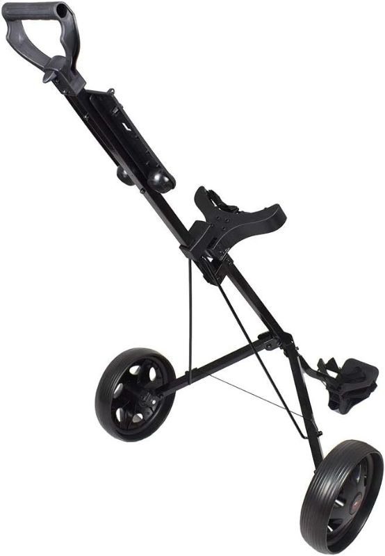 Photo 4 of (READ FULL POST) JEF WORLD OF GOLF Deluxe Steel Push Cart Black/Silver