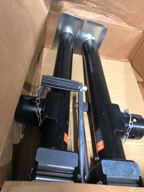 Photo 1 of 2000 lbs Heavy Duty Trailer Jack 10" Vertical Travel Weld-on Pipe Mount Swivel Trailer Jack with Support Base for RV Trailer, Horse Trailer, Utility Trailer, Yacht Trailer