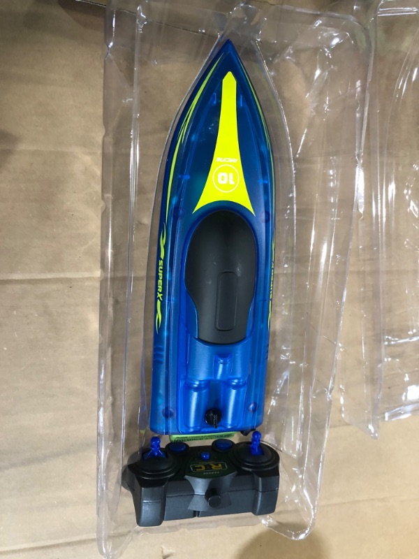 Photo 2 of Akargol RC Boat with LED Light for Kids and Adults - Remote Control Boat for Pools and Lakes 2.4 GHZ RC Boats with 2 Rechargeable Battery