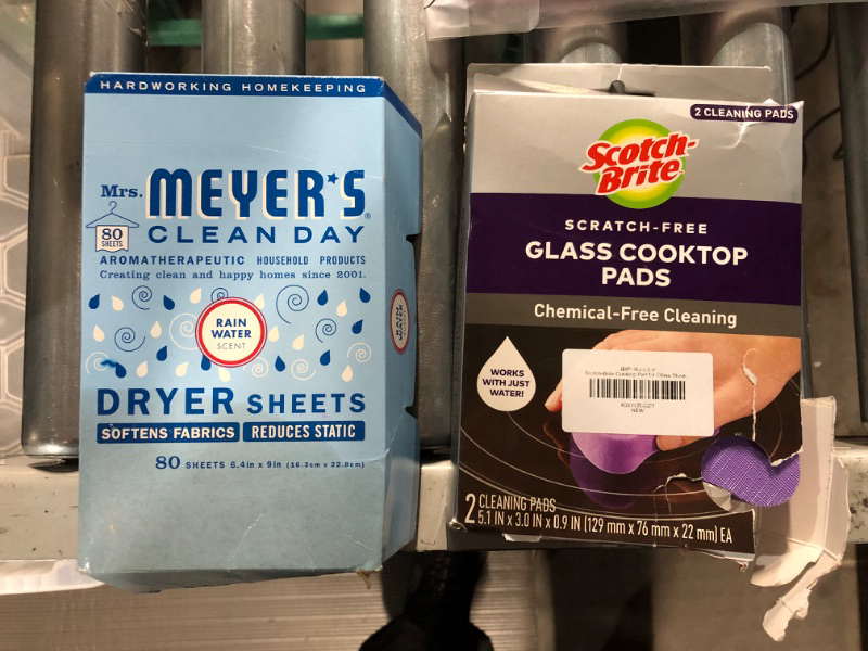 Photo 1 of **bundle***MRS. MEYER'S CLEAN DAY Dryer Sheets, Fabric Softener and scotch brite glass cooktop pads