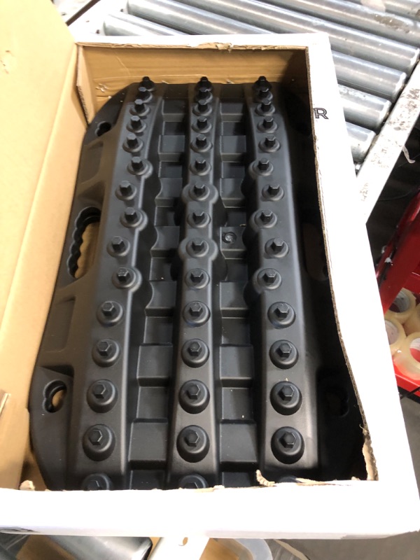 Photo 1 of BUNKER INDUST Off-Road Traction Boards, 2 Pcs Recovery Tracks Traction Mat for 4X4 Jeep Mud, Sand, Snow Traction Ladder-Black Tire Traction Tool