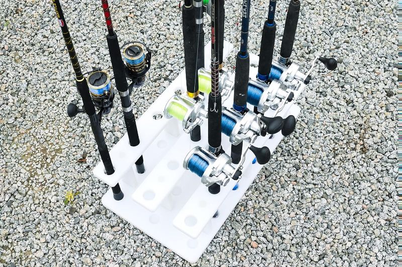 Photo 4 of (READ FULL POST) 18 Pole Fishing Rod Holder Rack for Garage Heavy Duty Outdoor Boat Dock Storage