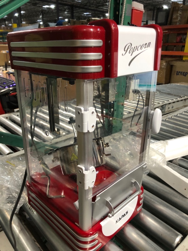 Photo 2 of ***parts only nonrefundable****KAPAS Popcorn Machine, Red Tabletop Popcorn Popper Maker with Accessories