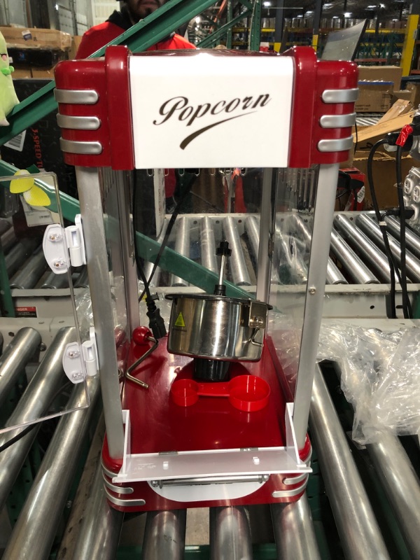 Photo 4 of ***parts only nonrefundable****KAPAS Popcorn Machine, Red Tabletop Popcorn Popper Maker with Accessories