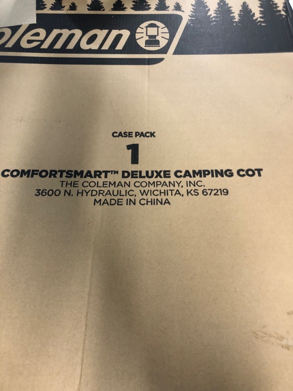 Photo 4 of ***NONREFUNDABLE - NOT FUNCTIONAL - FOR PARTS ONLY - SEE COMMENTS***
Coleman ComfortSmart Camping Cot with Sleeping Pad, Folding Steel Cot with Thick Mattress Pad, 25.59 x 5.51 x 37.4 inches