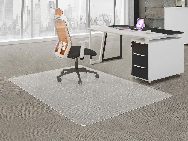 Photo 1 of Large Office Chair Mat for Carpeted Floors,  Clear 