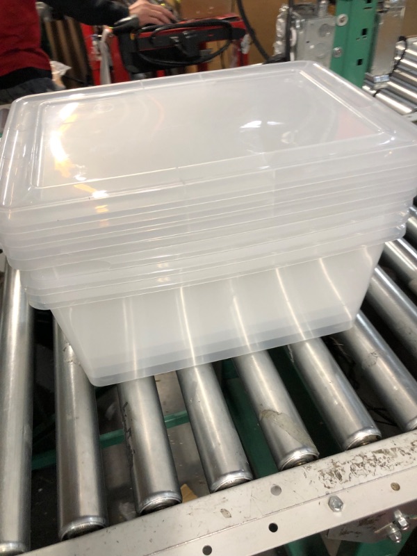 Photo 5 of **see notes***IRIS USA 17 Qt. Plastic Storage Container Bin with Latching Lid, Stackable  17 Qt. - 4 Pack, Clear