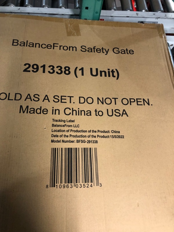 Photo 2 of BalanceFrom Easy Walk-Thru Safety Gate for Doorways and Stairways with Auto-Close/Hold-Open Features, Multiple Sizes, White 30-inch Tall, No Caps Fits 29.1 - 33.8" Wide