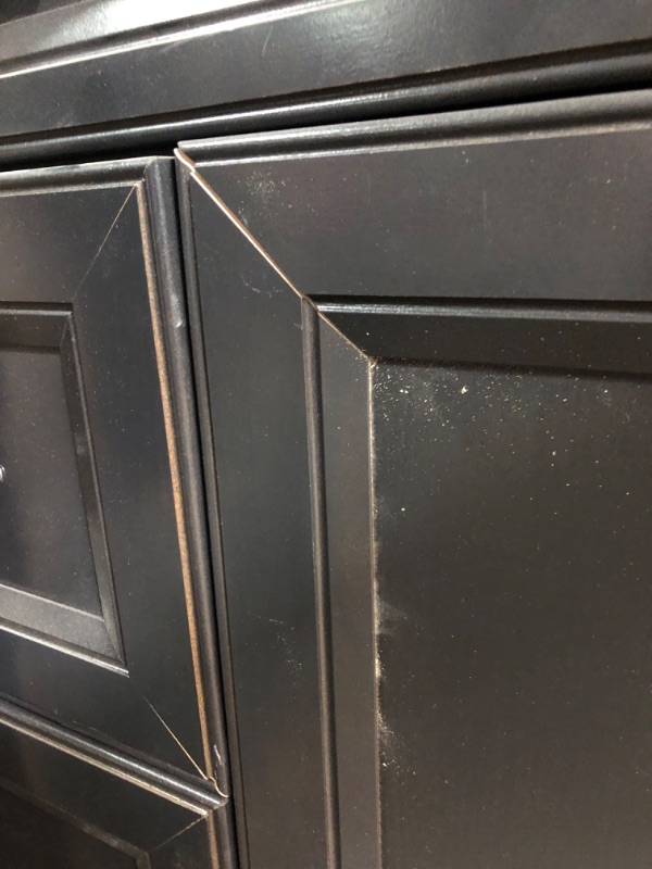 Photo 9 of ***some of the doors are separating**see pictures***** Diamond NOW Goslin 48-in Storm Gray Bathroom Vanity Base Cabinet without Top