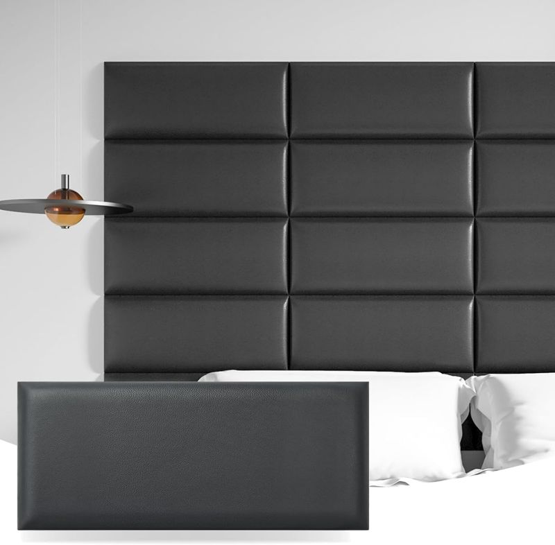 Photo 1 of ***DAMAGED - PANELS CUT - SEE PICTURES***
Art3d Adjustable Wall Mounted Upholstered Headboard for King, Twin, Full and Queen, Reusable 9.84" x 23.6" x 1.18"