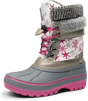 Photo 1 of DREAM PAIRS Boys Girls Insulated Waterproof Winter Snow Boots