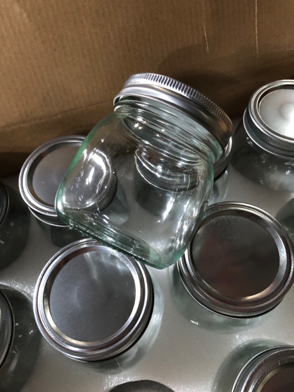 Photo 3 of  Wide Mouth Mason Jars 10 oz Glass Canning Jars with Airtight Lids and Bands for Preserving 24 pack