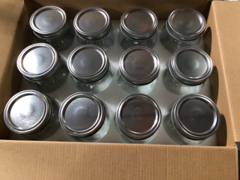 Photo 2 of  Wide Mouth Mason Jars 10 oz Glass Canning Jars with Airtight Lids and Bands for Preserving 24 pack