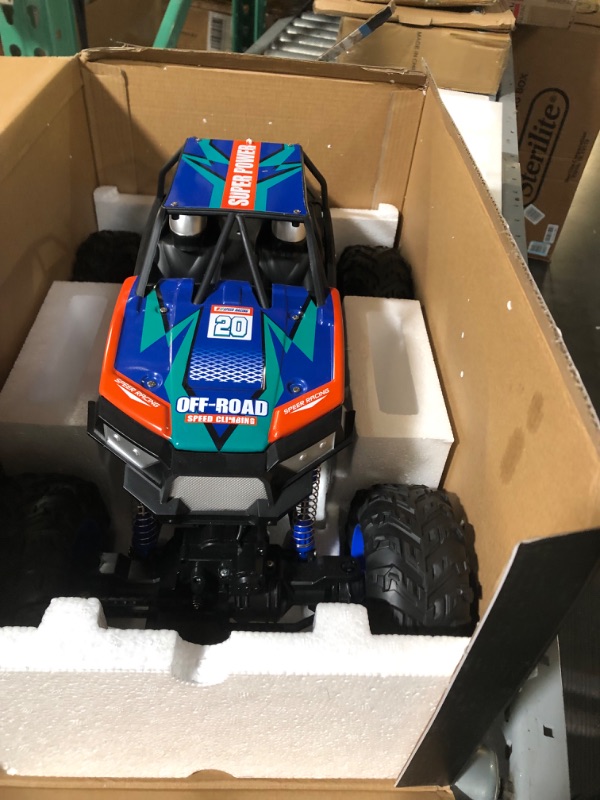 Photo 2 of DEERC DE60 Large 1:8 Scale Upgraded RC Cars Remote Control Car for Adults Boys,Off Road Monster Truck with Realistic Sound,2.4Ghz 4WD Rock Crawler Toy All Terrain Climbing,2 Batteries for 80 Min Play Classic Blue