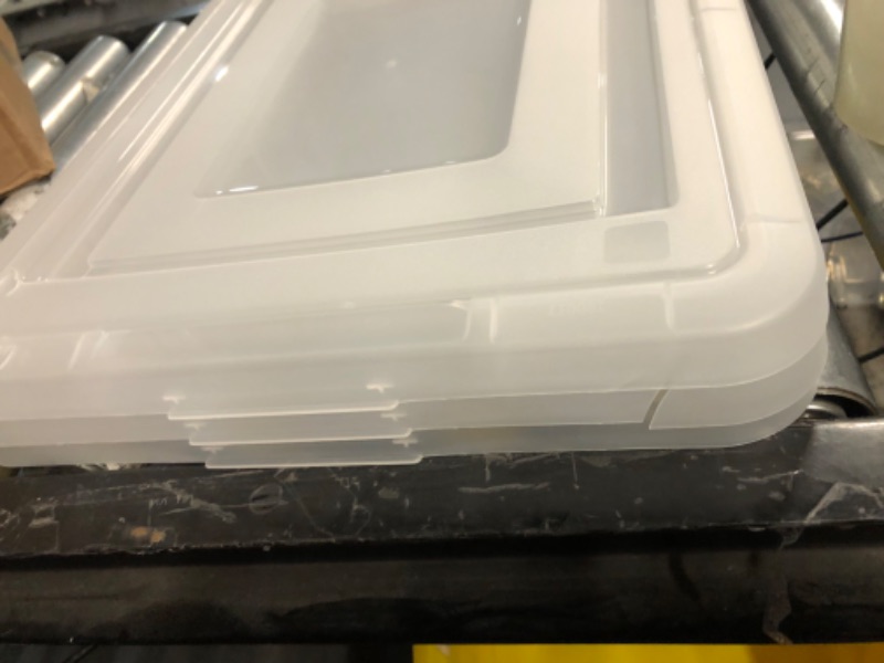 Photo 3 of **DAMAGE**
IRIS 4 Pack Plastic Totes