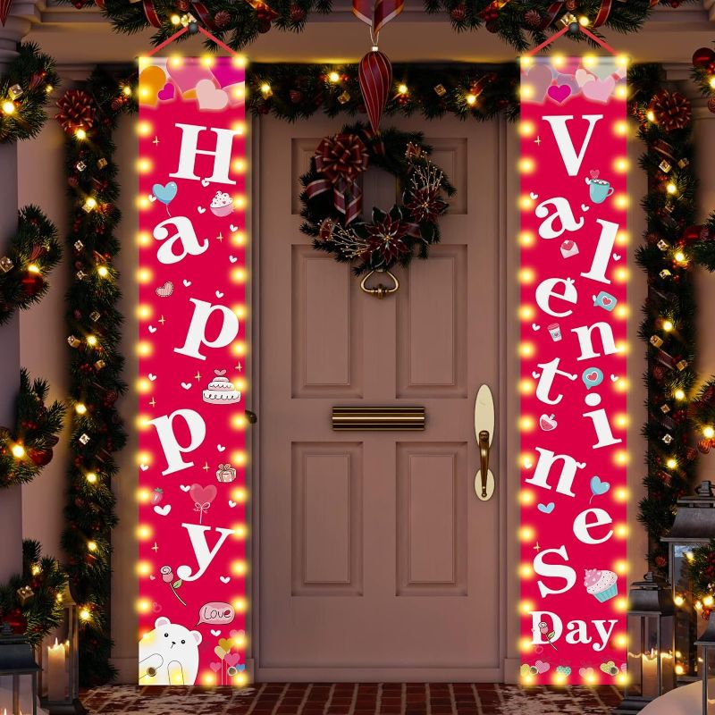 Photo 1 of Happy Valentines Day Banners with Warm Led Lights 