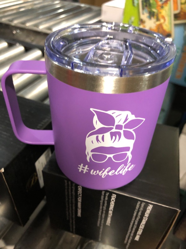 Photo 2 of Mothers Day Gifts for Wife from Husband - Mothers Day Gifts for Her - Anniversary, Valentines Gifts for Her - I Love You Gifts for Her - Wife Birthday Gifts Ideas - Wife Mug 14oz, Purple