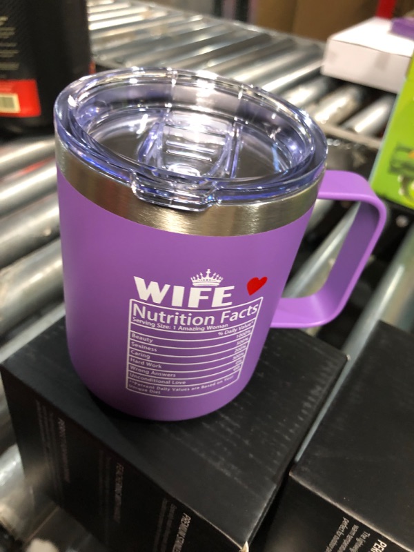 Photo 3 of Mothers Day Gifts for Wife from Husband - Mothers Day Gifts for Her - Anniversary, Valentines Gifts for Her - I Love You Gifts for Her - Wife Birthday Gifts Ideas - Wife Mug 14oz, Purple