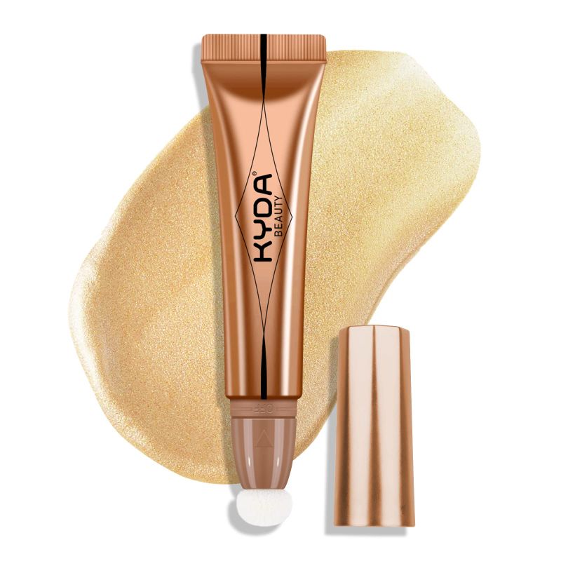 Photo 1 of **3 Pack** KYDA Highlighter Beauty Wand, Face Illuminator with Cushion Applicator, Natural Glossy Finish, Silky Smooth Cream, Face Highlighter Bronzer Makeup, Lightweight Blendable, by Ownest Beauty-Golden