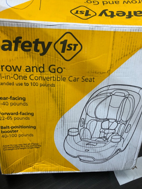 Photo 2 of ***USED - LIKELY MISSING PARTS***
Safety 1st Grow and Go All-in-One Convertible Car Seat, Rear-facing 5-40 pounds, Forward-facing 22-65 pounds, and Belt-positioning booster 40-100 pounds, Harvest Moon Harvest Moon Original