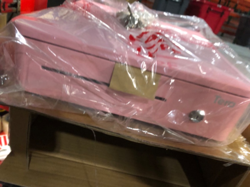 Photo 1 of Tera 13" Auto Open Cash Register Drawer Heavy Duty with Micro Switch Fully Removable Insert Tray 5 Keys 4 Bill 6 Coin Media Slot 12V RJ12 Key-Lock (Round Corner) for POS System Small Business 330R Pink 13"- 4 Bill 6 Coin