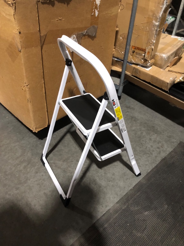 Photo 5 of DAMAGED - DENTED - SEE PICTURES***
HBTower Step Ladder 2 Step Ladder Folding Step Stool, 2 Step Stool for Adults with Anti-Slip Pedal,330 lbs Capacity Step Stool for Kitchen, Home,White 