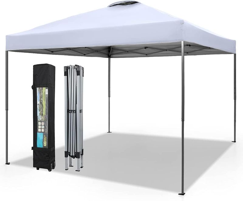 Photo 1 of HEYTENT 10x10 Pop Up Canopy Tent with a Sidewall, Outdoor Canopy Tent 