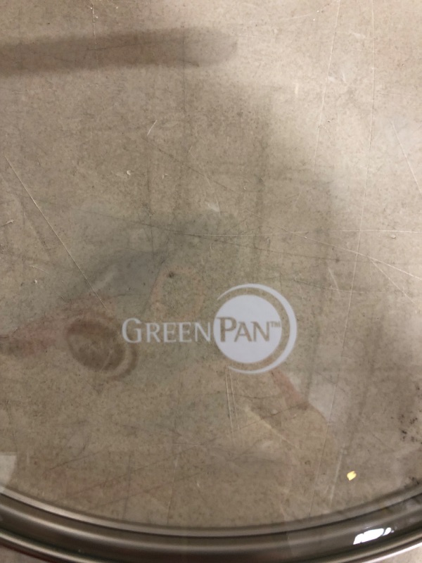 Photo 1 of ***MINOR DAMAGE**SMALL BUT DEEP SCRATCH IN PAN**PICTURED***
GreenPan Chatham Black Prime Midnight Hard Anodized Healthy Ceramic Nonstick, 12" Frying Pan with Lid