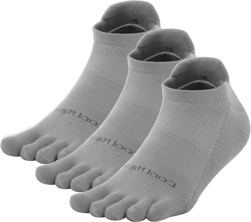 Photo 1 of Coolmax Cushioned Five Finger Socks 3 Pairs Athletic Breathable Running Socks