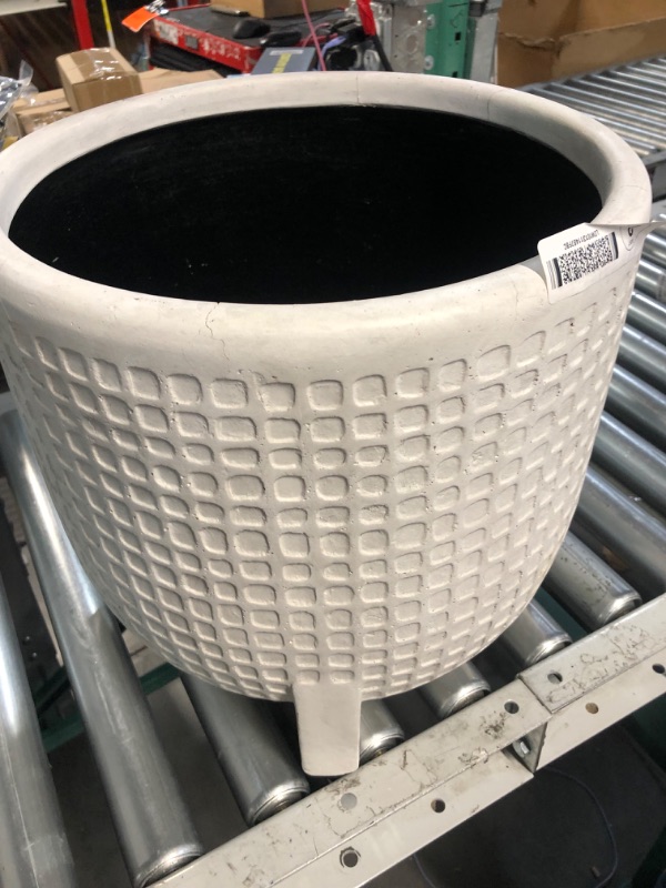 Photo 4 of **ITEM SIMILAR TO STOCK PHOTO**14 Inch White Plastic Planter Pots for Plant