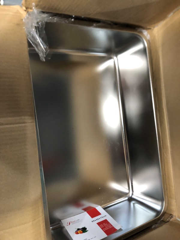 Photo 1 of 10 Packs Stainless Steel Litter Box for Cat Extra Large Metal Litter Box Non Stick Litter Pan 
