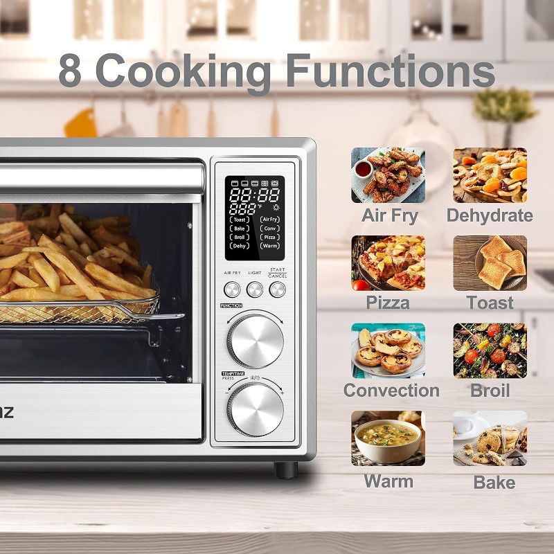 Photo 4 of (READ FULL POST) Galanz Combo 8-in-1 Air Fryer Toaster Oven, Convection Oven with Pizza & Dehydrator, 4 Accessories Included, 