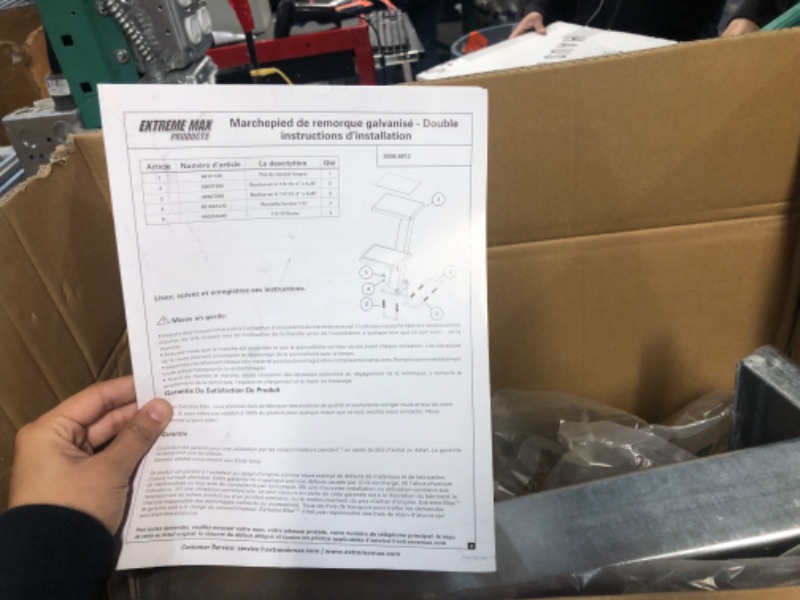 Photo 1 of Extreme Max 3006.6805 Galvanized Trailer Tongue Step - Single