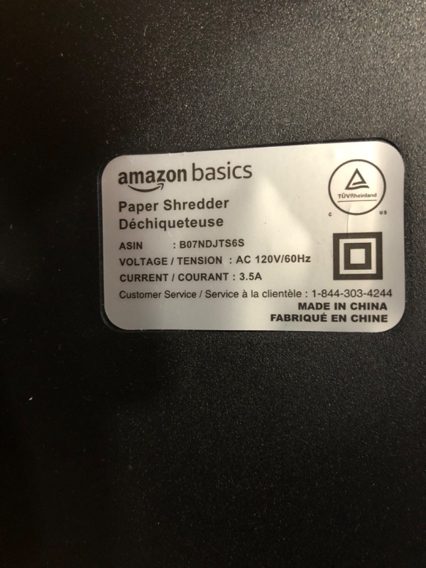 Photo 2 of Amazon Basics 8-Sheet High-Security Micro-Cut Shredder 