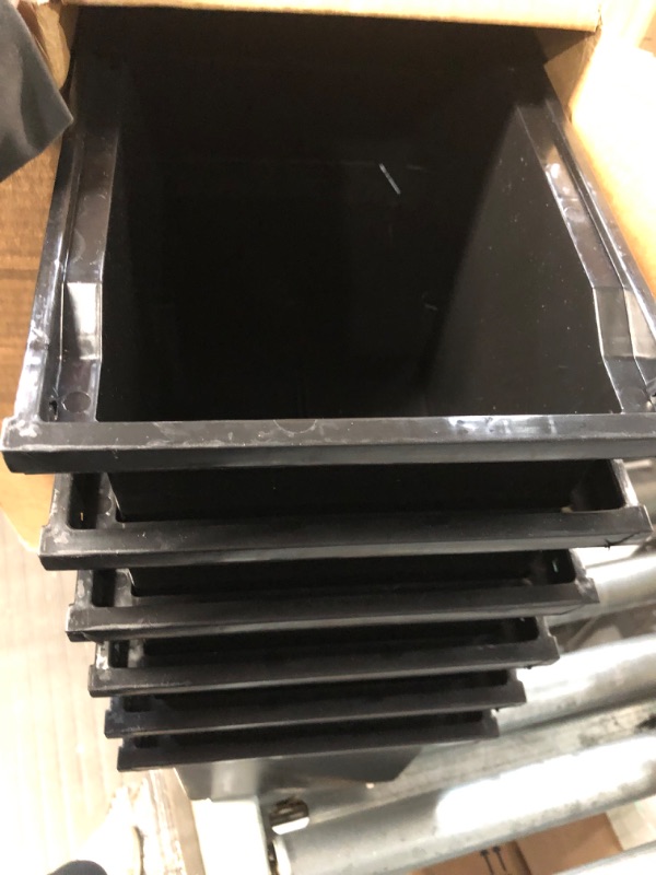 Photo 1 of Really Good Stuff Single-Color Multi-Use Storage Bins Set of 6 Black