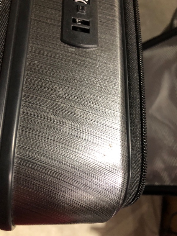 Photo 5 of ***DIRTY - SCUFFED AND SCRAPED - DEFAULT CODE IS 0-0-0***
LUGGEX Carry On Luggage with Front Pocket, Polycarbonate Hard Suitcases with Wheels, Brushed Graphite Style Charcoal 20 Inches