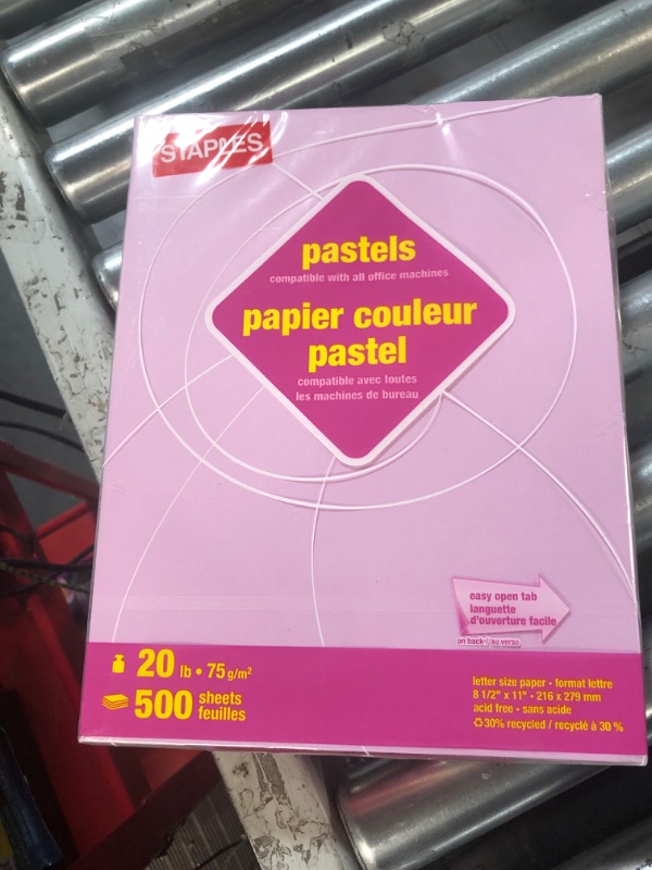 Photo 2 of Staples Pastel Colored Copy Paper, Lilac, 8.5" x 11" - 500 count