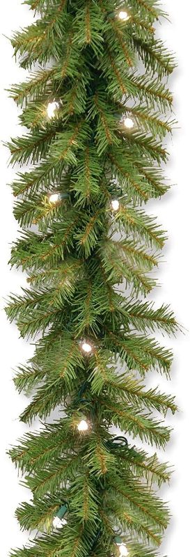 Photo 1 of  Pre-Lit Artificial Christmas Garland, Green 9 FT