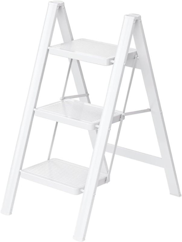 Photo 1 of 
3 Step Ladder,Folding Step Stool with Wide Anti-Slip Pedal,330lbs Load