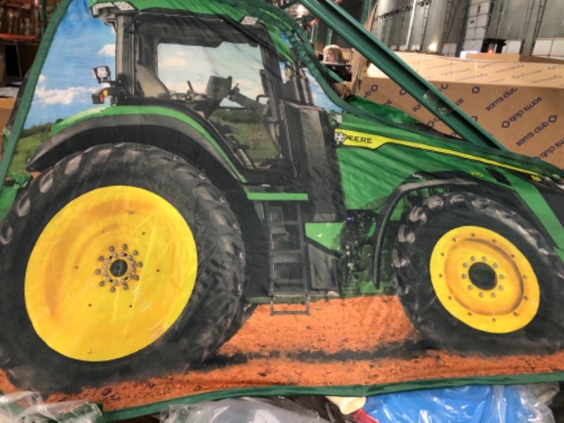 Photo 4 of *MISSING JOHN DEERE TAG* John Deere Pop Up Tent – Tractor Playhouse for Kids | Removable Key Fob with Tractor and Farm Sounds | Vehicle Toys for Toddlers - Sunny Days Entertainment