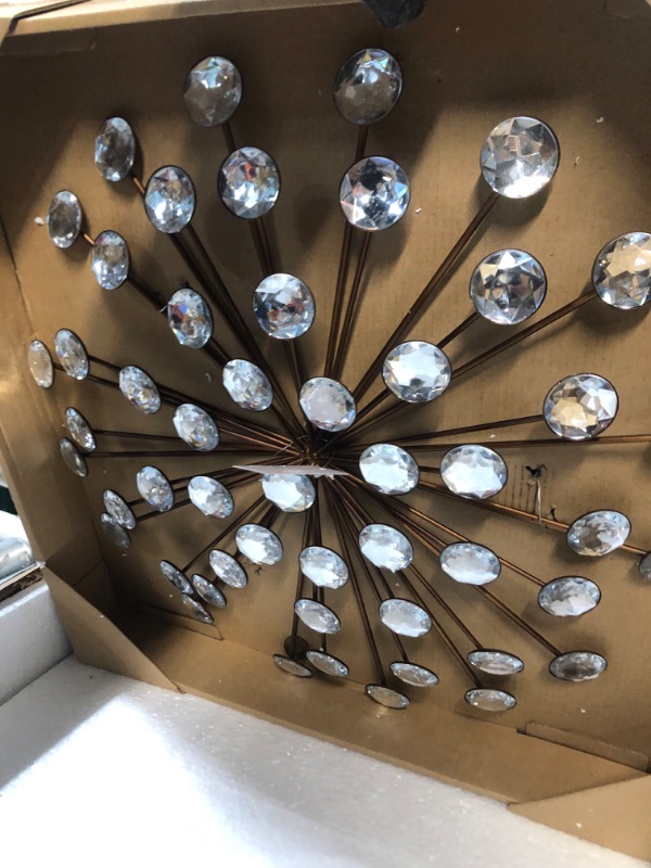 Photo 1 of (READ FULL POST) Stratton Home Decor Modern 16 Gold Acrylic Bling Burst Wall Decor
