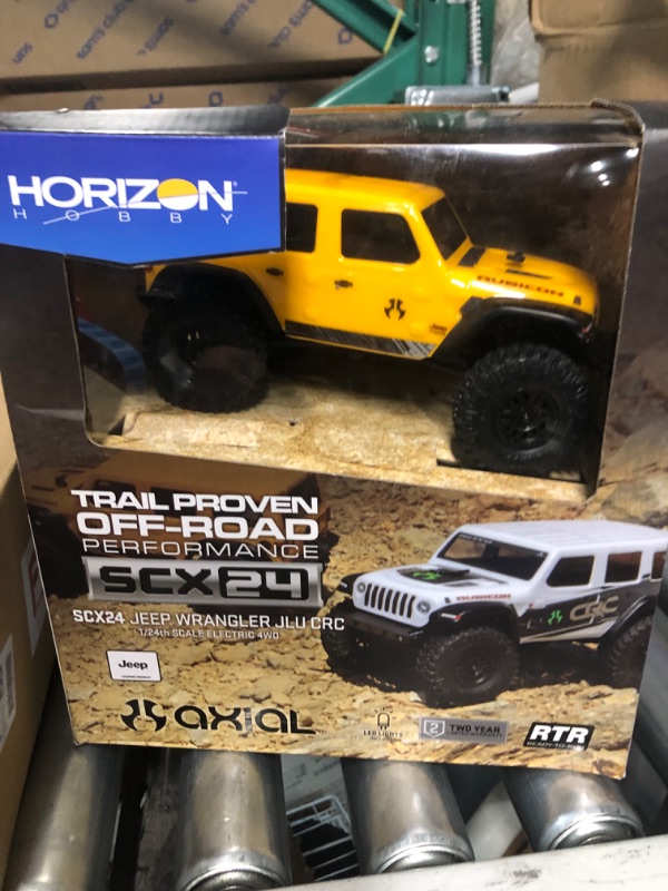 Photo 2 of Axial RC Truck 1/24 SCX24 2019 Jeep Wrangler JLU CRC 4WD Rock Crawler Brushed RTR, Yellow, AXI00002V2T2