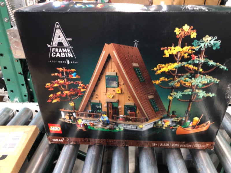 Photo 3 of *PREV OPENED BUT INSIDE IS NEW* LEGO Ideas A-Frame Cabin 21338 Collectible Display Set, Buildable Model Kit for Adults, Gift for Nature and Architecture Lovers, Includes 4 Customizable Minifigures and 11 Animal Figures