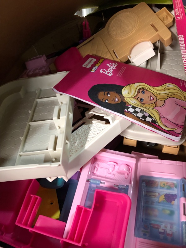 Photo 2 of *MISSING DOLLS* Fisher-Price Barbie Little DreamHouse Little People, Interactive Toddler playset with Lights, Music, Phrases, Figures and Play Pieces