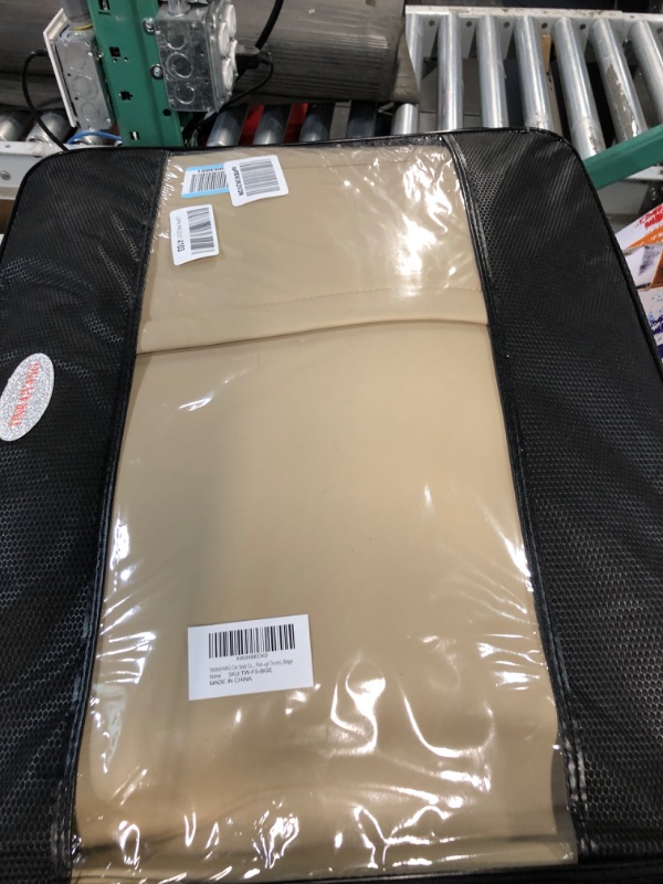 Photo 2 of (READ FULL POST) TINRAIYANG Car Seat Covers Full Set, Breathable Leather Automotive Front and Rear Seat Covers & Headrest, Universal Automotive Vehicle Seat Cover for Most Sedan SUV Pick-up Trucks, Beige Front Pair and Rear Beige