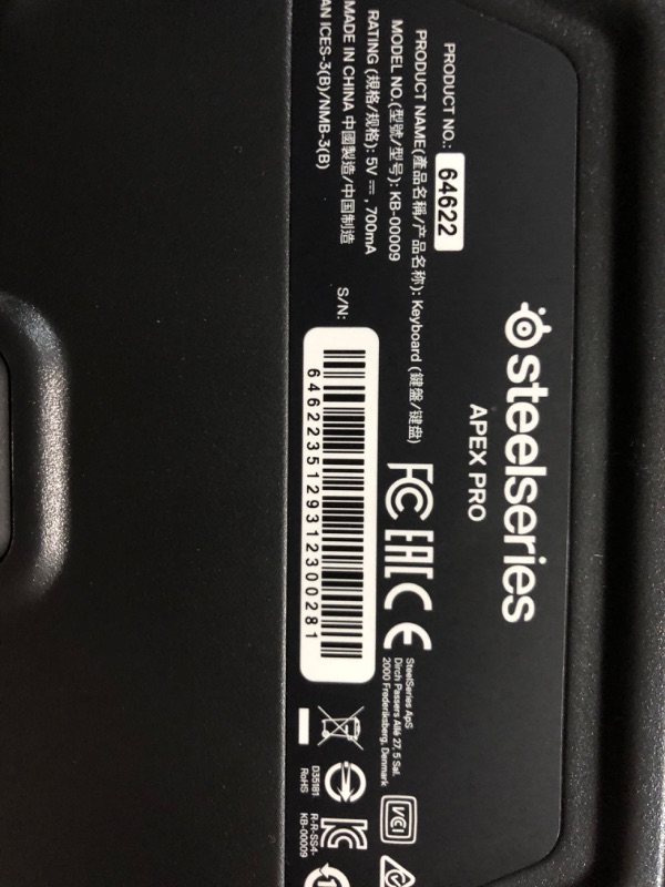 Photo 1 of SteelSeries Apex Pro Mechanical Gaming Keyboard – Adjustable Actuation Switches & Aerox 5