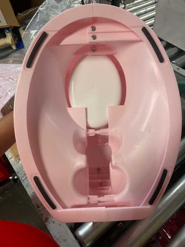 Photo 2 of HTTMT- Training Toilet Seat Chair For Toddler Boys kids & Girls with Flushing Sounds Pink (Center Push Flushing) [P/N: ET-BABY004-PINK]