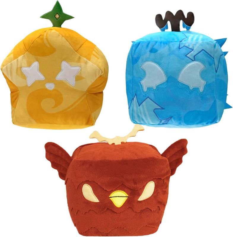 Photo 1 of 3-Pcs Blox Fruits Plush,6" No Game Code Included Blox Fruits,Soft Blox Fruits Toys Plush Pillow for Home Decor, Christmas Birthday Ideal Gift for Boys Girls