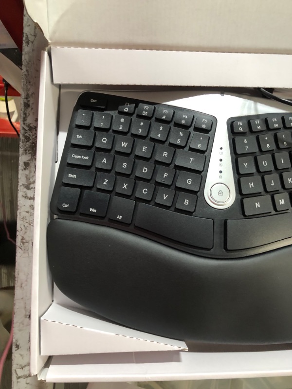 Photo 3 of Nulea Ergonomic Keyboard, Wired Split Keyboard with Pillowed Wrist and Palm Support, Featuring Dual USB Ports