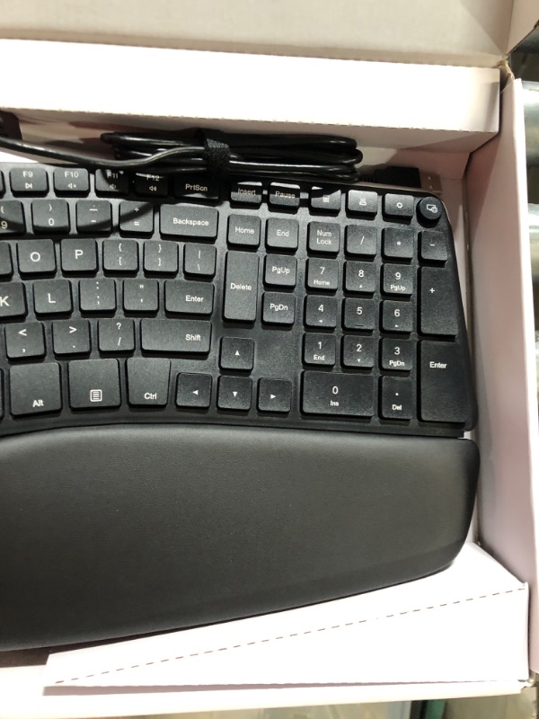 Photo 4 of Nulea Ergonomic Keyboard, Wired Split Keyboard with Pillowed Wrist and Palm Support, Featuring Dual USB Ports